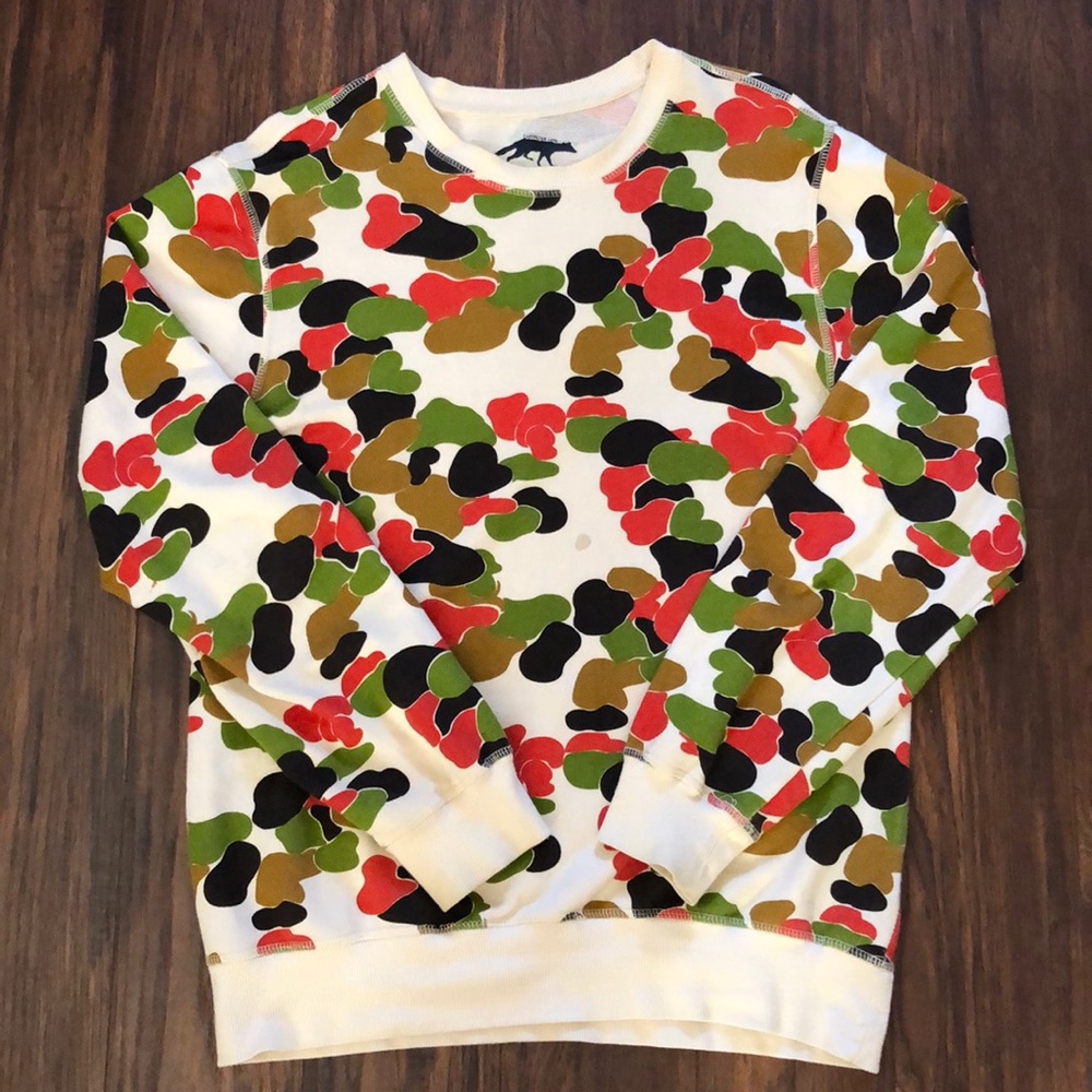 Camo crew neck sweater